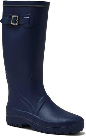 Lands End Squall Buckle Tall Rain Boots in Deep Sea Navy at Nordstrom, Size 10