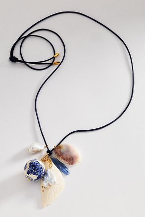 Chan Luu Delft Shell Charm Necklace