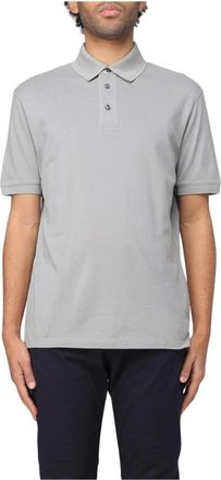 Emporio Armani Tops, Heren, Grijs, S, Short Sleeve Polo Shirt