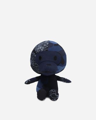 A Bathing Ape Patchwork Baby Milo Plush Doll Navy