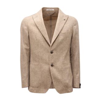 Tagliatore Blazers, male, Beige, Size: S 9132Au Giacca Wool Jacket