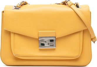 Fendi Pre-owned Womens Nappa Be Baguette Crossbody - Mustard Leather - One Size