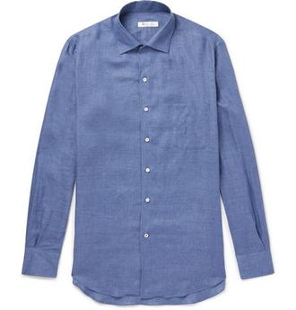 Loro Piana Andr&eacute; Slub Linen Shirt