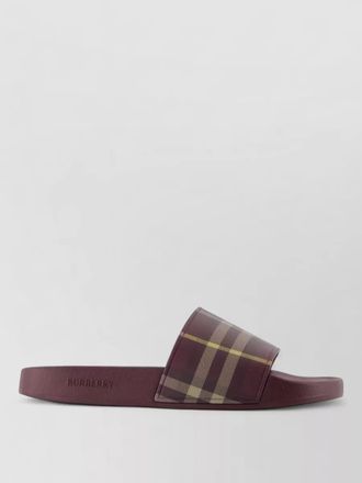 Burberry check pattern slide sandals synthetic