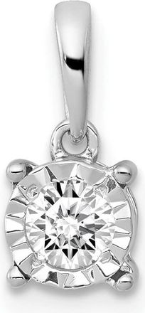 Diamond2Deal 14k White Gold 1/5ct. Diamond Pendant