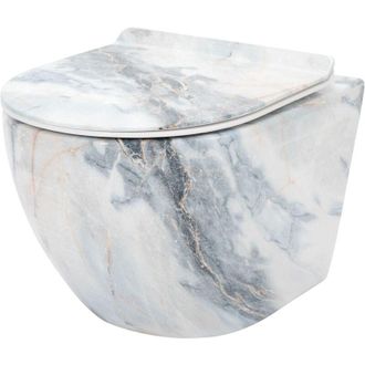 Rea Rea - Taza De Inodoro Wc Carlos Slim Rimless Granit Shiny