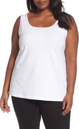 Nic+Zoe Perfect Tank in Paper White at Nordstrom, Size 1X