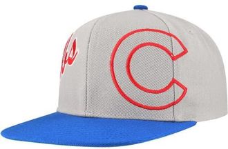 Mitchell & Ness Mens Mitchell & Ness Gray Chicago Cubs Knock Out Panel Snapback Hat at Nordstrom