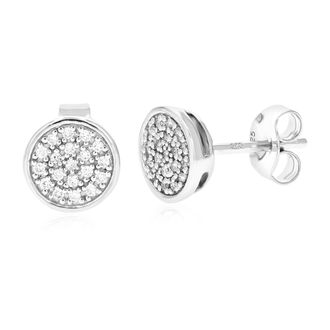 Vir Jewels 1/6 cttw Lab Grown Diamond Composite Earrings in Sterling Silver With Push Backs For Women