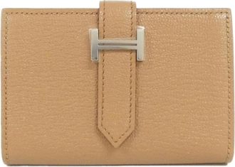 Herm&egrave;s Brown Chevre Leather Wallet (Bi-Fold) (Pre-Owned)