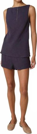 Olivaceous The Sailor Linen Set In Navy
