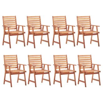 vidaXL Vidaxl - Sillas De Comedor De Jard&iacute;n 8 Uds Madera Maciza De Acacia