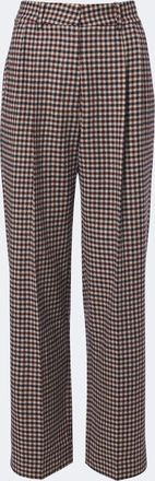 Blaz&eacute; Milano Blaz&eacute; Milano Fox checked wool and cashmere straight pants