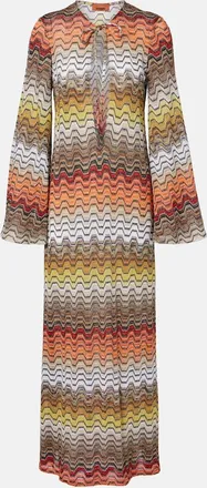 Missoni Wave lam&eacute; beach dress