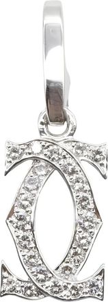 Cartier 2010s 18kt witgouden hanger met diamant - Zilver