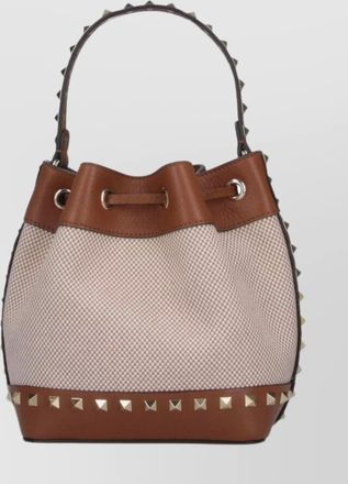 Valentino Garavani bucket bag studded detailing leather