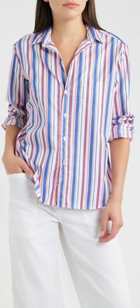 Frank & Eileen Eileen Relaxed Button-Up Shirt in Multicolor Stripe at Nordstrom, Size X-Large