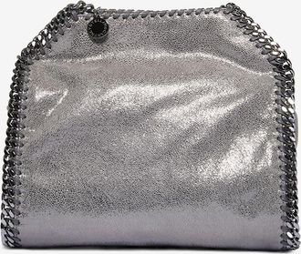 Stella McCartney Shopper aus glitzerndem Kunstwildleder Falabella Mini