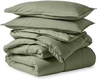 Bare Home All-Season Down Alternative Comforter Set in Sage at Nordstrom, Size Queen