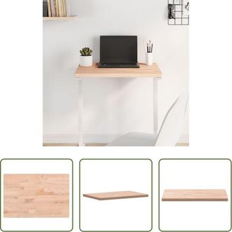 vidaXL vidaXL Tavolino da bar - Piano Tavolo 60x40x2,5cm Rettangolare Legno Massello di Faggio