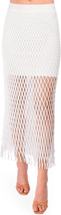Jonathan Simkhai Aldridge Knit Midi Skirt In Ivory