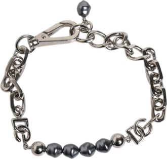 Dolce & Gabbana Zilveren Ketting Parel Armband - Heren - Armbanden - Grijs - ONE Size - Accessoires