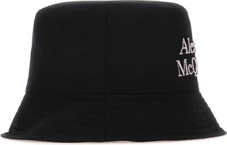 Alexander McQueen Alexander Mcqueen Mens Black Nylon Reversible Hat - Size Small