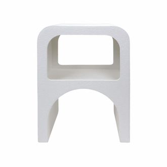 Mobili Rebecca Mesita de noche con 1 estante en mdf color blanco 55,5x41,5x30