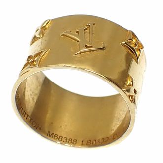 Louis Vuitton Gold Gold Plating Band Ring (Pre-Owned)