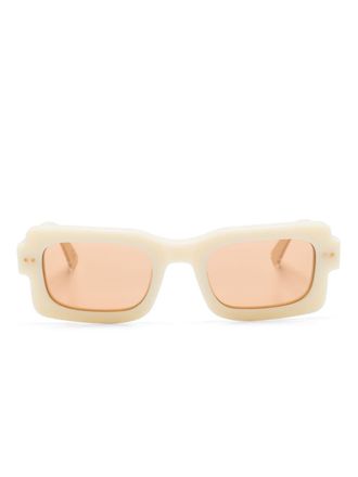 Marni Eyewear Kawasan Falls logo-engraved sunglasses - Neutrals