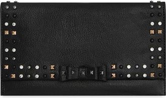 Rebecca Minkoff Bowie Stud Leather Clutch in Washed Black at Nordstrom