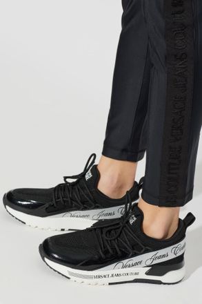 Versace Jeans Couture Sports Shoes With Printed Logo, Womens, Black