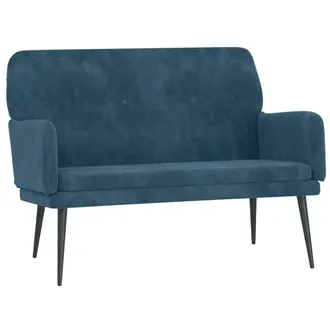 vidaXL Vidaxl - Banco De Terciopelo Azul 108x79x79 Cm