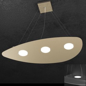 Top-Light Lampadario moderno top light shape 1143 s3+2 gx53 led metallo sospensione, finitura metallo sabbia