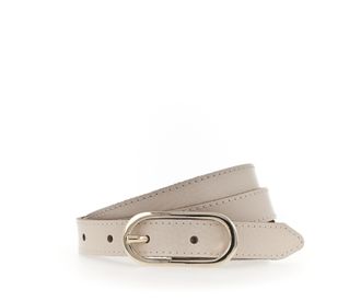 Tamaris Lederg&uuml;rtel TAMARIS, Damen, Gr. 11,5, beige (creme), Rindsleder, unifarben, G&uuml;rtel Lederg&uuml;rtel, Schmale Schliesse, leicht genarbte Oberfl&auml;che, 2 cm br