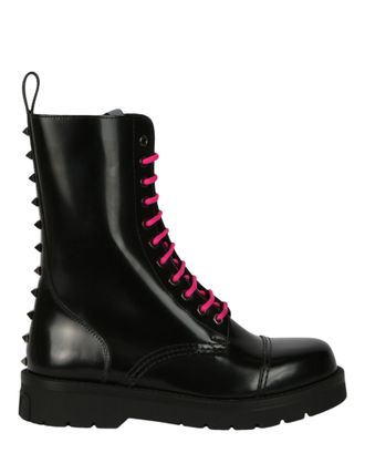 Valentino Patent Leather Combat Boots