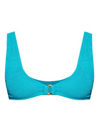 Bond-Eye Ring Scout textured bikini top - Blauw