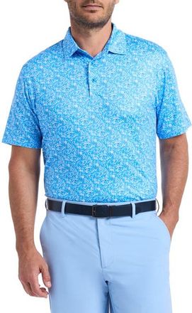 Robert Graham Ebford Performance Golf Polo in Blue at Nordstrom, Size Xxx-Large