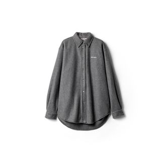 Miu Miu Fleece Shirt, Woman, Grey, Size 38