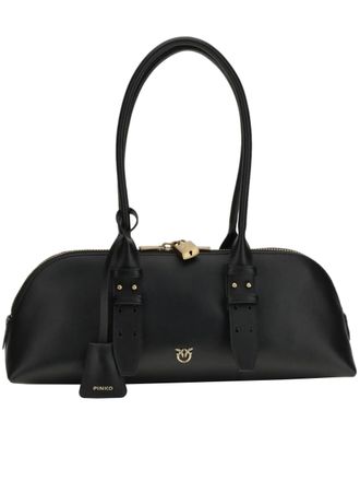 Pinko Black Bowling Bag Horizontal Big Handbag