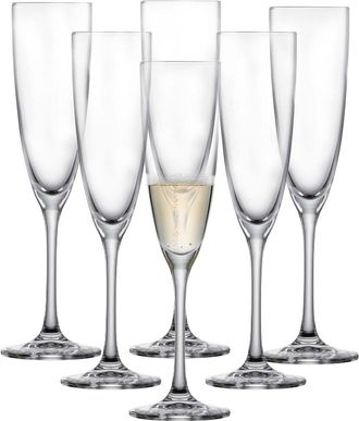 Zwiesel Glas Set Of 6 Classico 7.1Oz Champagne Flutes