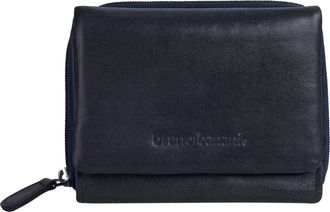 Bruno Banani Geldb&ouml;rse BRUNO BANANI, Damen, blau, Leder, leicht gl&auml;nzend, unifarben, Kleinlederwaren Geldb&ouml;rse, echt Leder
