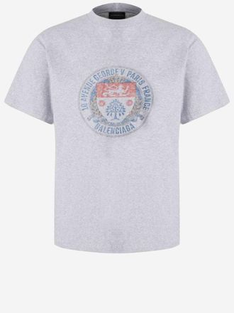 Balenciaga Light Grey Printed T-shirt