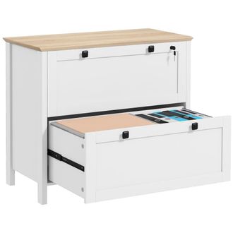 HOMCOM Cajonera de oficina 79x40x72 cm blanco