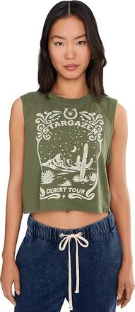 Spiritual Gangster Stargazer Spirit Crop Tank Top Womens Clothing Laurel Green : XS, Cotton