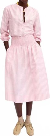 Clare Vivier Zoe Midi Skirt In Peony