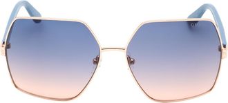 Guess Womens GU7881-H 28W Shiny Rose Gold Sunglasses Metal - One Size