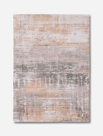 Louis De Poortere Streaks Design - Alfombra Abstracta Atlantic - Hecha En B&eacute;lgica - Acabado A Mano - Antideslizante Natural - Algod&oacute;n - Poli&eacute;ster - Polvo Parsons - 200 
