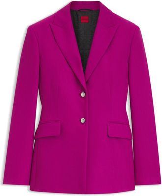 HUGO BOSS Regular-fit blazer with metal buttons