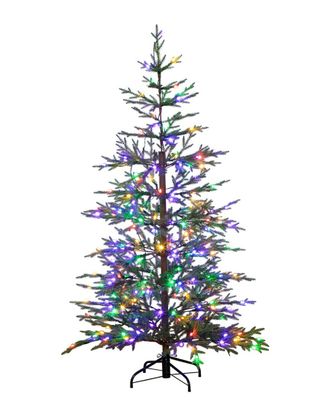 Nearly Natural 6Ft. Pre-Lit Artificial Natural Fresh Cut Fir Chri